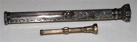 Silver pen / pencil sliding
